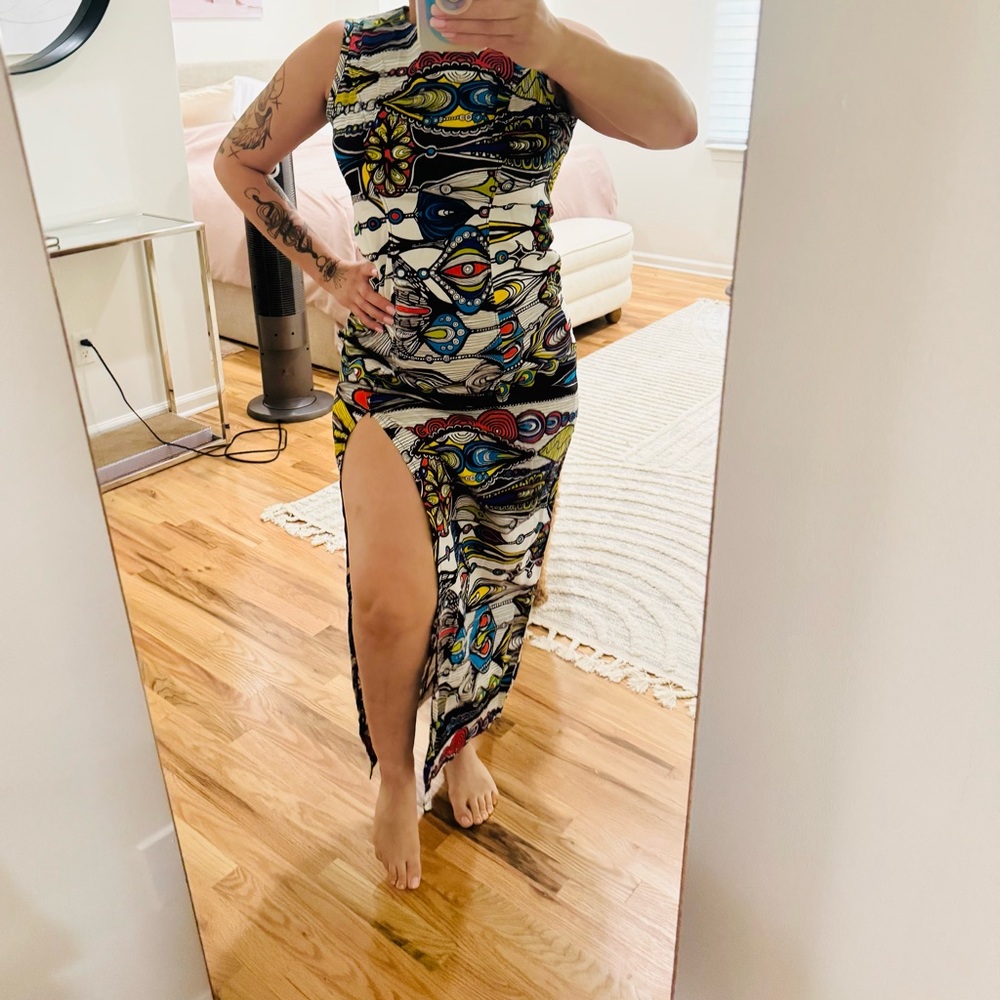 Authentic African Print Maxi Dress - Small Design House